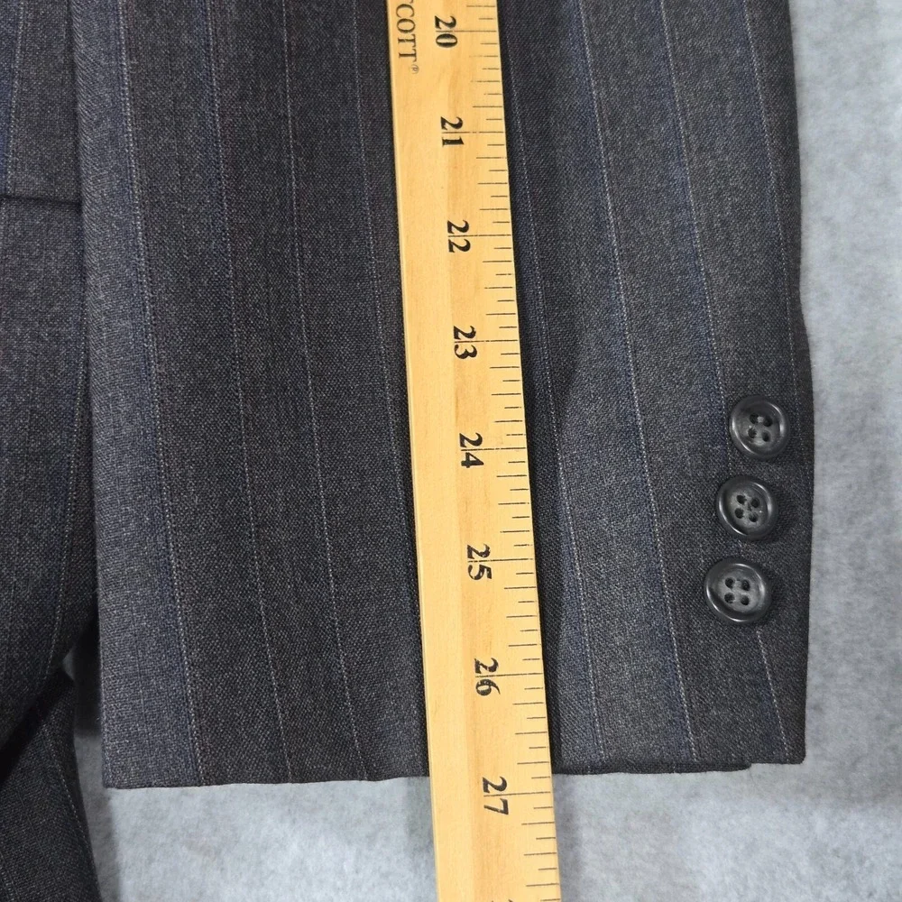 Witty Brothers Classic Pants Suit Mens Black L50/45 Black Pinstripe Wool Blend